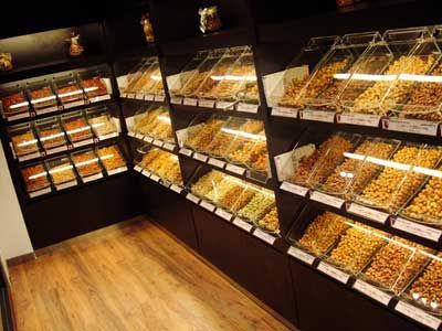 The Nut Tree Nuts Shop Interior Design, Nut Shop Interior Design, Nuts Shop Design Ideas, Nut Shop Design, Nut Store, Mixed Nuts Packaging, Flavored Nuts, Pasta Shop, Different Nuts