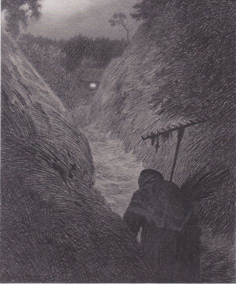 Theodore Kittelsen, John Kenn, Old Hag, Scandinavian Inspiration, Sea Serpent, Nordic Art, Baba Yaga, The Witcher 3, Nature Drawing