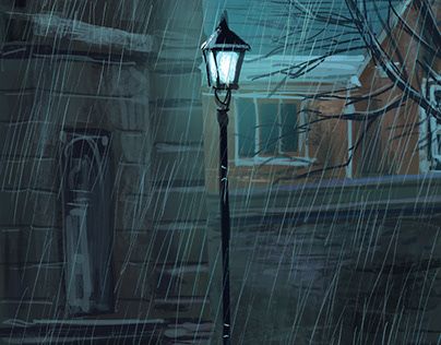 Check out new work on my @Behance profile: "In the rain - One sketch a day" http://be.net/gallery/91950535/In-the-rain-One-sketch-a-day Lighting References, Sketch Digital, Digital Art Drawing, Sketch A Day, Night Art, Illustration Digital, Visual Development, In The Rain, Art Drawing