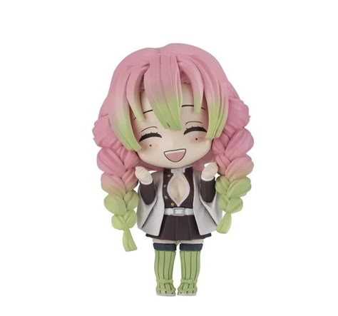 The Demon Slayer, Demon Slayer Kimetsu No Yaiba, Kimetsu No Yaiba, Demon Slayer, Figurines, Green, Hair, Anime, Pink