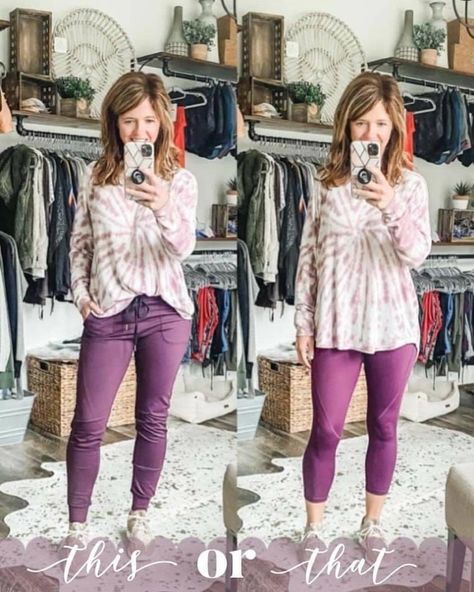 Plum Joggers Outfit, Joggers Outfit Women, Joggers Outfit, Outfit Women, Plum, Capri, Gift Ideas, Clothes For Women