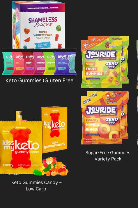 Shameless Snacks - Healthy Low Calorie Snacks, Low Carb Keto Gummies (Gluten Free Candy) - 6 Pack Super Variety Pack
Kiss My Keto Gummies Candy – Low Carb Candy Gummy Bears, Keto Snack Pack – Healthy Candy Gummys
OYRIDE Sugar-Free Gummies Variety Pack - Keto Candy with ZERO Sugar & Low Net Carbs - Low Calorie Snacks - Vegan Gummy Gummies Candy, Healthy Low Calorie Snacks, Snacks Vegan, Low Carb Candy, Candy Gummy, Calorie Snacks, Keto Gummies, Healthy Low Calorie, Healthy Candy