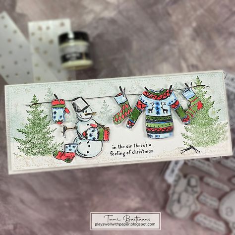 Stampers Anonymous Christmas, Tim Holtz Crafts, Tim Holtz Dies, Tim Holtz Cards, Christmas Idea, Tim Holtz Sizzix, Whimsy Stamps, Christmas Gift Card, Ranger Ink