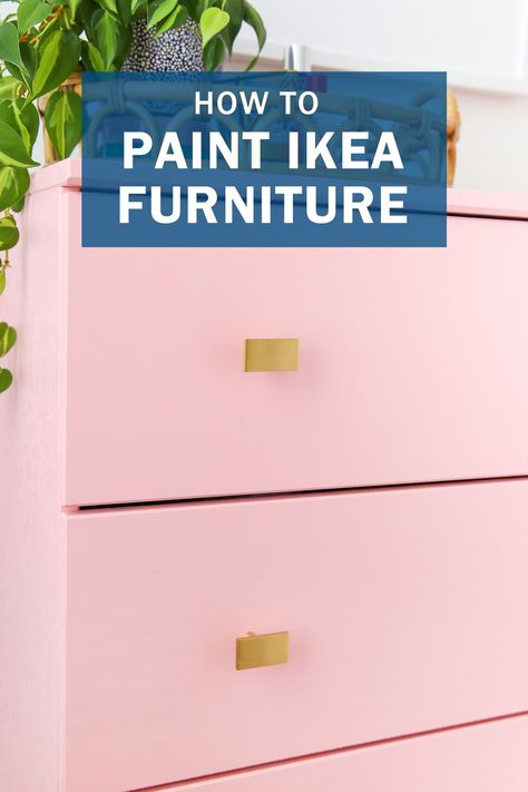 How to Paint Ikea Furniture in 4 Easy Steps! Paint Ikea Furniture, Painting Kids Furniture, Painting Ikea Furniture, Mdf Furniture, Ikea Drawers, Ikea Wardrobe, Paint Sticks, Ikea Bookshelves, Boy’s Room