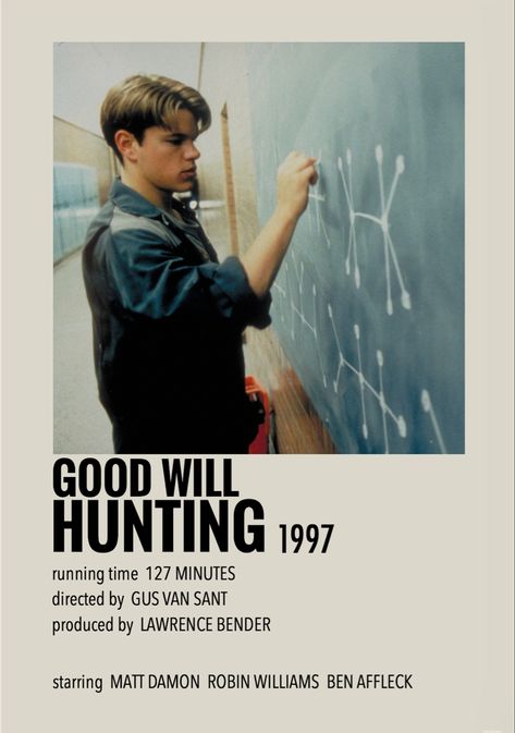 Good Will Hunting Movie, Robin Williams Movies, Posters Minimalist, Iconic Movie Posters, Good Will Hunting, Movie Card, Film Posters Minimalist, Movies Worth Watching, Movie Poster Wall