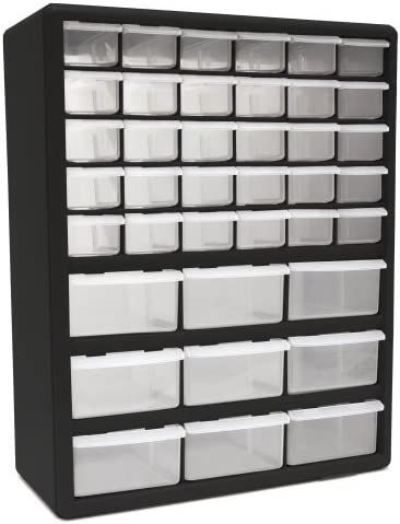 Amazon.com: Homak Parts Organizer, Black, 39 Drawers : Tools & Home Improvement Parts Organizer, Large Storage Bins, Craft Cabinet, Shelf Dividers, Cube Organizer, Tote Organization, Bead Storage, Plastic Organizer, Small Organization