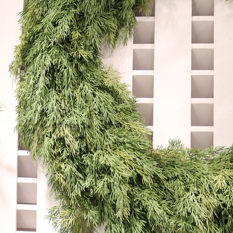 Green Christmas Garland, Cedar Garland, Leyland Cypress, Fresh Wreath, Christmas Entryway, Faux Christmas, Artificial Garland, Green Garland, Christmas Scents