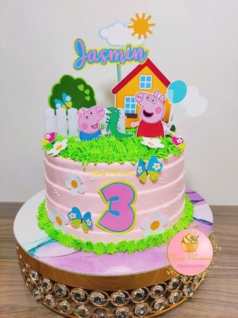 Peper Pig Cakes, Peppa Pig Birthday Cake Ideas, Pepa Pig Topper, Cake Peppa Pig Birthday, Peppa Pig Cake Birthday, Peppa Pig Cake Topper Printable, Peppa Pig Cake Ideas 3rd Birthday, Pepper Pig Birthday Cake, Pepa Pig Cake Ideas