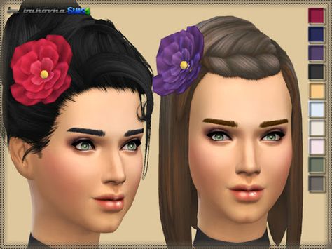 The Sims Resource: Flower by Bukovka Sims 4 Cc Flower Hair Accessories, Sims 4 Update, Cc Sims, Sims 4 Cc Finds, Flower Hair Pin, Ts4 Cc, Cc Finds, Flower Hair Accessories, Flower Accessories