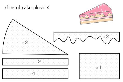 Felt Cake Pattern, Felt Food Patterns, Felt Food Diy, Felt Cake, Felt Craft Projects, Slice Of Cake, Felt Crafts Patterns, Felt Play Food, Felt Crafts Diy