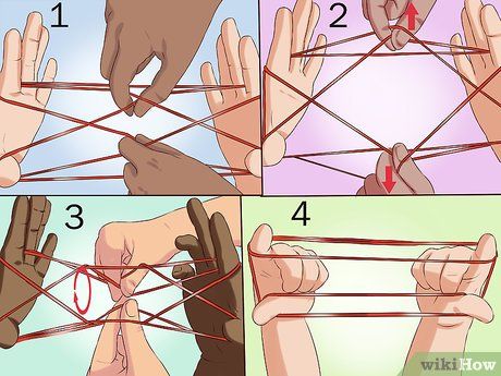 Image titled Play The Cat's Cradle Game Step 10 Games Camping, Family Games To Play, Volleyball Camp, Camp Games, Cat's Cradle, Night Camping, Games Outdoor, Scout Camp, Games Night