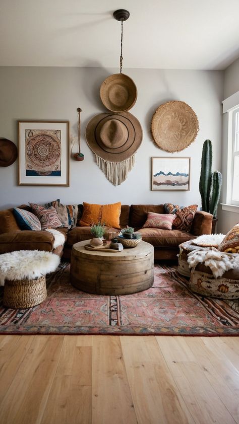 Explore the perfect blend of D a r k M o d e r n D e c o r and C o z y vibes in this boho living room inspiration Discover how to achieve a M i n i m a l C o l o r f u l aesthetic with a touch of S c a n d i E a r t h y elements Embrace a M i n i m a l i s t approach enriched with A f r o flair modern S c a n d i n a v i a n design and nostalgic V i n t a g e accents Perfect for those seeking a unique bohemian living space Simple Boho Living Room, Bohemian Living Spaces, Dark Boho Living Room, Rustic Boho Living Room, Boho Living Room Inspiration, Cozy Boho Living Room, Mismatched Furniture, Boho Living Room Ideas, Modern Boho Living Room