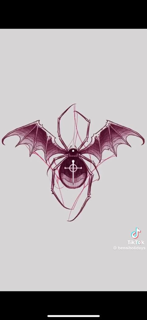 Bat And Spider Tattoo, Bat Wings Tattoo, Spider Tattoo, Wings Art, Wings Tattoo, Bat Wings, Cool Tattoos, Bat, Tattoo Designs