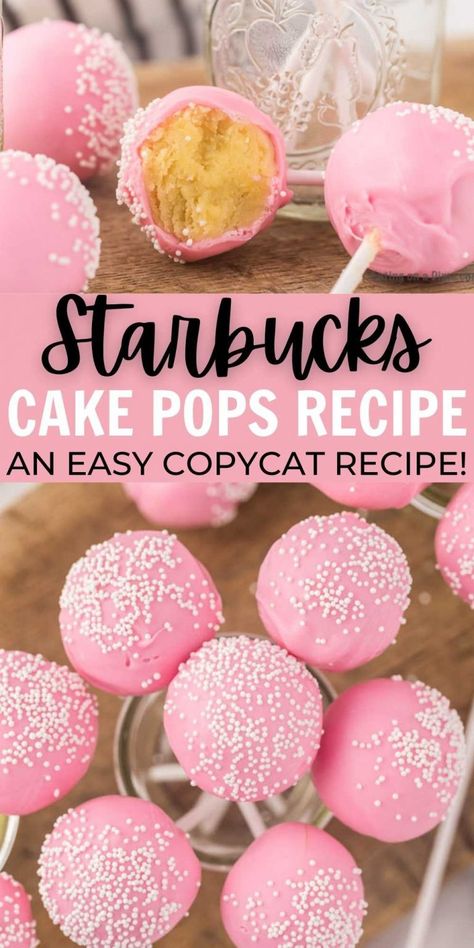 Starbucks Cake Pops, Cake Pop Recipe Easy, Cake Pops Recipe, Starbucks Birthday, Cake Ball Recipes, Starbucks Cake, Cake Ball, Birthday Cake Pops, Cake Pops How To Make