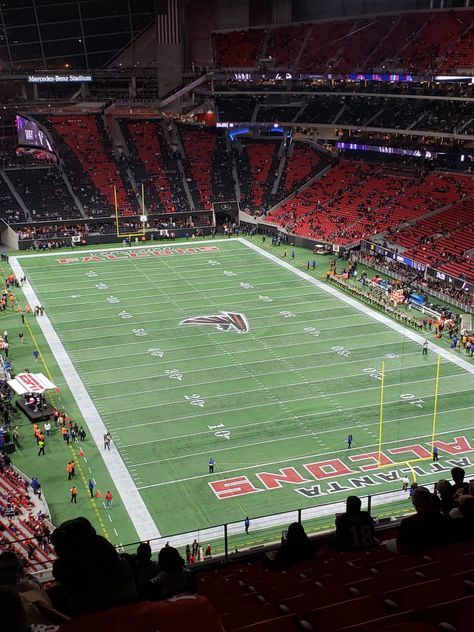 Mercedes-Benz Stadium, Atlanta, GA Atlanta Falcons Football, Falcons Football, Football Stadiums, Atlanta Falcons, Atlanta Ga, Sport Event, Tennis Court, Super Bowl, Soccer Field