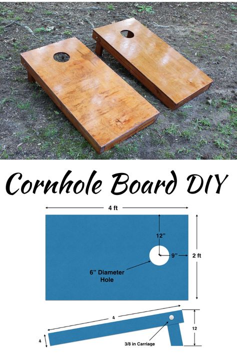 Corn Hole Plans, Make Cornhole Boards, Diy Cornhole, Diy Cornhole Boards, Diy Yard Games, Corn Hole Diy, Cornhole Designs, Corn Hole Boards, Outside Games