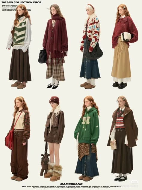 Art Mom Aesthetic Outfit, Different Types Of Styles, Grunge Aesthetic Clothes, Layered Skirts, Aelfric Eden, Oversized Tops, Long Skirt Outfits, Concept Clothing, Oversized Sweaters