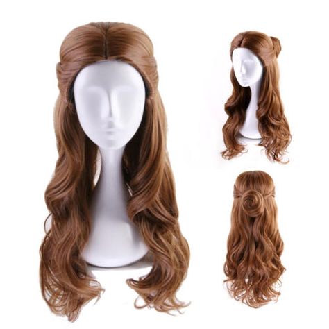 Princess Belle Hair, Belle Inspired Outfits, Disney Hairstyles, Beauty And The Beast Wedding Theme, Beauty And The Beast Disney, The Beast Disney, Estilo Madison Beer, Halloween Hairstyles, Brown Wavy Hair