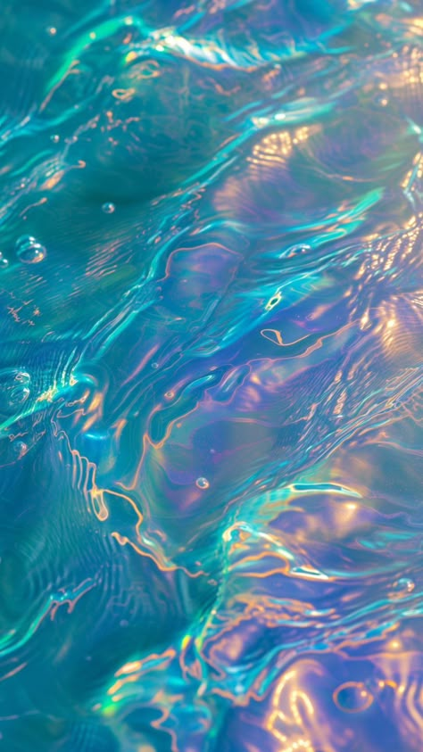 Aesthetic Water Photos, Opalescent Aesthetic, Iphone Wallpaper Aesthetic Background, Opal Aesthetic Wallpaper, My Color Aesthetic, May Background Wallpapers, Water Background Aesthetic, Colorful Backgrounds Aesthetic, Pop Aesthetic Wallpaper