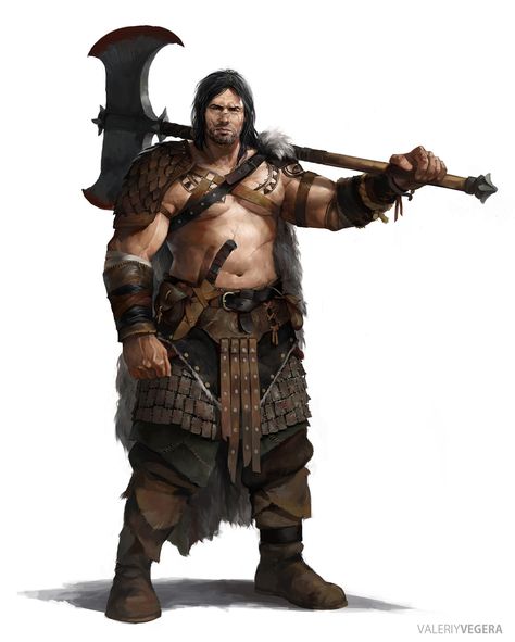 Barbarian concept, Valeriy Vegera on ArtStation at https://www.artstation.com/artwork/Dm0AR Dnd Barbarian, Barbarian Dnd, Viking Character, Dnd Classes, Fantasy Images, Dungeons And Dragons Characters, Fantasy Male, Fantasy Warrior, Fantasy Rpg