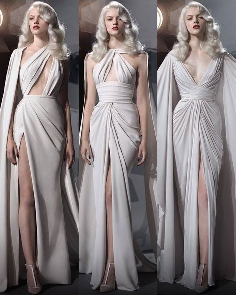 Roman Dress Goddesses, Roman Dress, Bridal Wardrobe, Paolo Sebastian, Diva Dress, Goddess Costume, Glam Outfit, Instagram C, Model Style