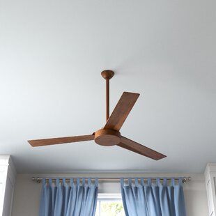 AllModern 56" 3 - Blade Ceiling Fan with Remote Control | Wayfair Living Room Ceiling Fan, Wood Ceiling Fans, Propeller Ceiling Fan, 3 Blade Ceiling Fan, Ceiling Fan Design, Minka Aire, Modern Ceiling Fan, Modern Fan, Ceiling Fan With Remote