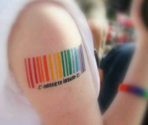 Sweet Transgender Tattoo, Transgender Tattoo Ideas, Wrist Tattoos Men, Gay Pride Tattoos, Equality Tattoos, Rosary Bead Tattoo, Lgbt Tattoo, Barcode Tattoo, Gay Tattoo