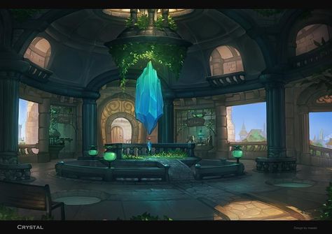 Crystal Temple - Polycount Forum Crystal Temple, Fantasy Locations, Fantasy Rooms, Digital Art Gallery, Fantasy City, Fantasy Setting, Fantasy Places, Fantasy Concept, Wow Art