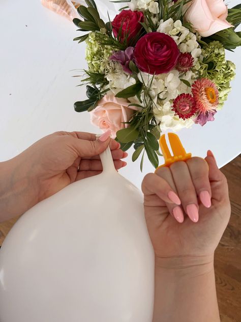 How to Use a Balloon Tie Tool - traditionallycozy.com Balloon Tie Tool, Party Prep, Balloon Pump, Hand Pump, Balloon Arch, Balloon Garland, The Balloon, Being Used, How To Use