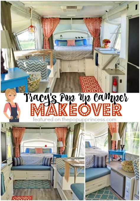 Pop Up Camper Makeover Fleetwood Pop Up Camper, Shepard Hut, Pop Up Princess, Pop Up Campers, Popup Camper Remodel, Pop Up Tent Trailer, Pop Up Truck Campers, Camper Interior Design, Pop Up Trailer