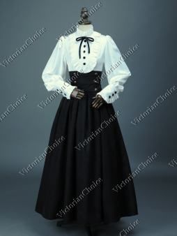 Victorian Dresses Historically Inspired Clothing Gothic Fashion Victorian, Walking Skirt, Fashion Goth, Victorian Blouse, Frock For Women, Victorian Costume, Old Fashion Dresses, Vintage Lady, Gothic Steampunk