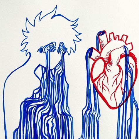 Sick Heart Drawing, Person Vomit Drawing, Atomically Accurate Heart, Happiness Drawing Ideas Art, Gut Wrenching Art, Trama Drawings, Dispair Art Reference, Heart Art Reference, Ripping Heart Out Of Chest Drawing