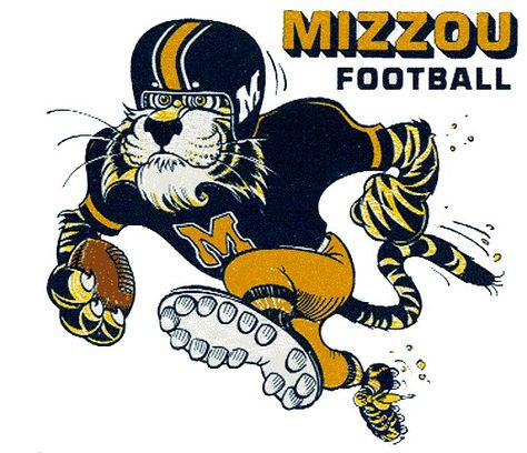 Throwback logo for the Missouri Tigers. M-I-Z!!! Mizzou Football, Mizzou Tigers, Sec Football, Tiger Logo, Missouri Tigers, University Of Missouri, Retro Sports, College Logo, Football Program