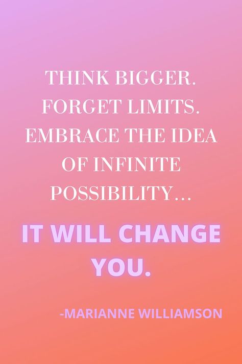 Possibility Quotes, Quotes About Moving On From Friends, Think Bigger, Positive Life Quotes, Keep On Keepin On, Positive Quotes For Women, Personal Growth Quotes, Keep Working, Thinking Quotes