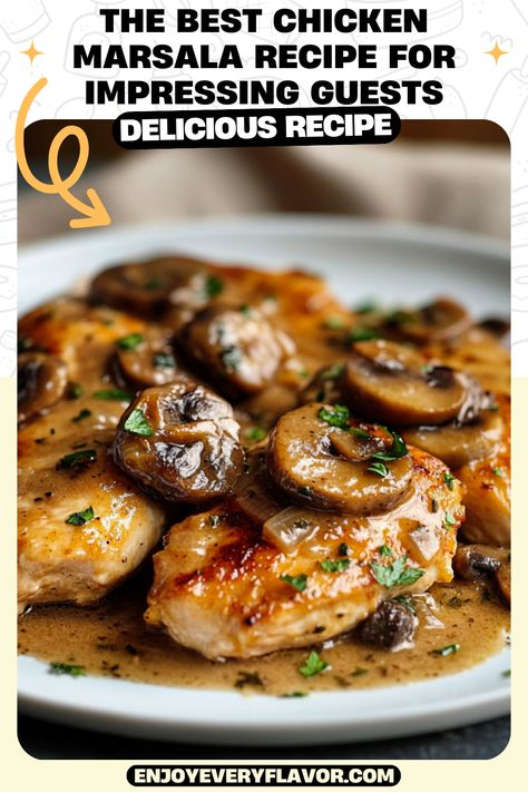 Discover the magic of cooking with this irresistible Chicken Marsala recipe that transforms simple ingredients into a gourmet delight! Perfect for busy weeknights, this dish combines tender chicken breasts, earthy mushrooms, and a rich Marsala wine sauce, all ready in under 30 minutes. Impress your family with this Italian classic that not only satisfies hunger but also tantalizes the taste buds. Pair it with garlic mashed potatoes or steamed vegetables for a complete meal that feels special ... Best Chicken Marsala Recipe, Herbed Rice, Chicken Marsala Recipe, Marsala Recipe, Marsala Chicken Recipes, Steamed Green Beans, Marsala Wine, Tender Chicken Breast, Garlic Mashed Potatoes