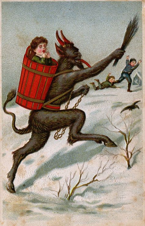 Krumpas Christmas, Vintage Krampus, Christmas Season Greetings, Pagan Rituals, Creepy Christmas, Dark Christmas, Postcard Printing, Christmas Wallpaper, Yule