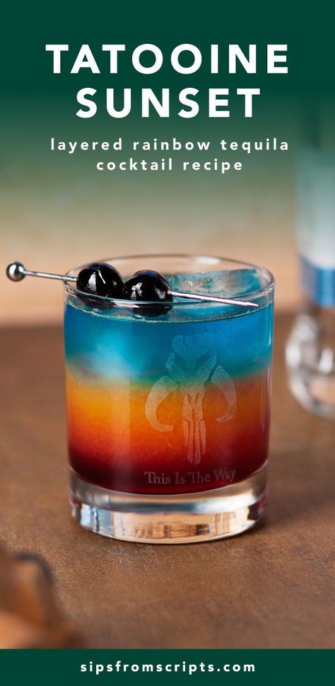 Sunset Cocktail Recipe, Coffee Concoctions, Tatooine Sunset, Star Wars Marathon, Sunset Cocktail, Desert Planet, Bartender Drinks, Liquor Recipes, Cocktail Drinks Alcoholic