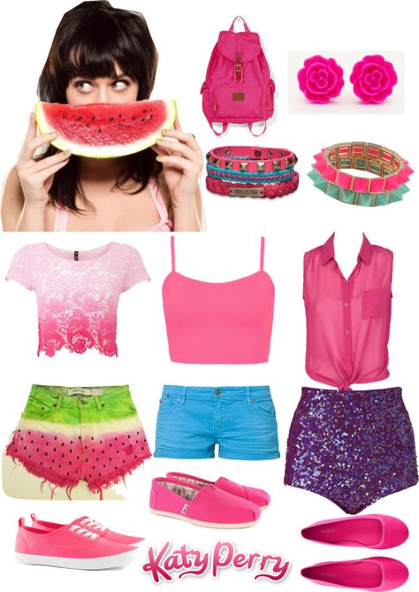 Katy Perry Inspired Outfits✨ #KatyPerry #Style #Inspiration Katy Perry Concert Outfits 2025, Katy Perry Concert Outfit Ideas, Katy Perry Inspired Outfits, Katy Perry Concert Outfits, Katy Perry Costume, Katy Perry Outfits, Easter Clothes, Watermelon Outfit, Cute Dance Costumes