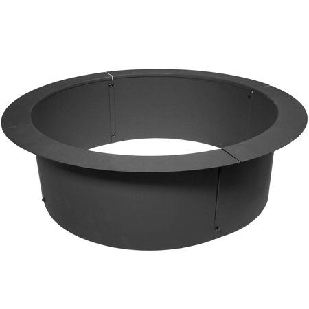 Titan 33" Diameter Steel Fire Pit Liner Ring Heavy Duty DIY In-Ground Outdoor - Walmart.com Metal Fire Pit Ring, Steel Fire Pit Ring, Bonfire Pit, Fire Pit Essentials, Bonfire Pits, Fire Pit Tools, Outdoor Fire Pit Designs, Fire Pit Ring, Metal Fire Pit