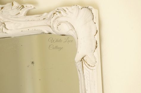 French Mirror - White Lace Cottage French Country Wall Decor, Rustic Country Wedding Decorations, Country Decor Diy, French Country Decorating Kitchen, Upstairs Hallway, French Mirror, Country Diy, Country Decorating, Mirror Hanging