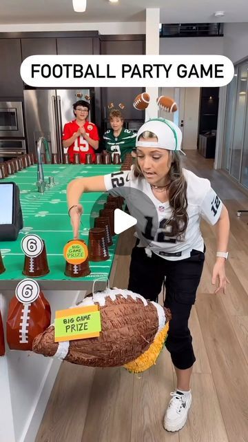 Super Bowl Game Prize Ideas, Football Party Games, Super Bowl Game, Superbowl Game, Game Prizes, Football Party, Party Game, Diy Hacks, Big Game