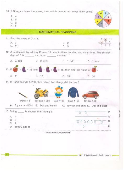 ️math Olympiad Grade 2 Worksheets Free Download 284 Olympiad Maths Worksheet For Grade 2, Olympiad Maths Grade 3, Math Olympiad Grade 2, Olympiad Maths Worksheets For Class 1, Math Olympiad Problems, Grade 2 Worksheets, 10th Grade Math, 2nd Grade Reading Worksheets, Kumon Math