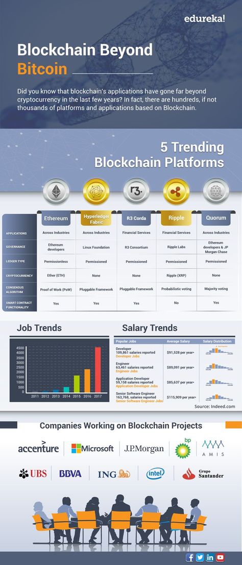 Blockchain Beyond Bitcoin: An infographic about Blockchain Platforms and Trends. Take a look at 5 Trending Blockchain Platforms, salary trends, Blockchain jobs and the companies working on Blockchain projects. Bitcoin Aesthetic, Blockchain Design, Money Knowledge, Technology Aesthetic, Blockchain Wallet, Bitcoin Logo, Blockchain Cryptocurrency, Block Chain, Company Work