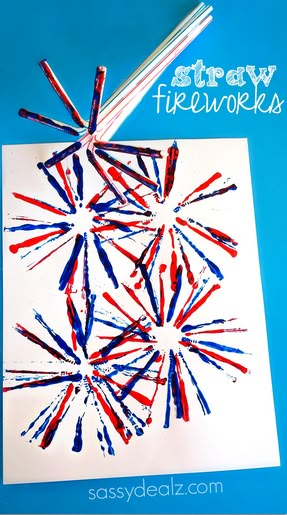 Fireworks Craft for Kids Using Straws - Creative 4th of July craft #MemorialDay | CraftyMorning.com Fireworks Craft For Kids, July Crafts For Kids, Fourth Of July Crafts For Kids, Fireworks Craft, Fourth Of July Crafts, Rocks Landscaping, Landscaping Florida, 4th July Crafts, 4th Of July Crafts