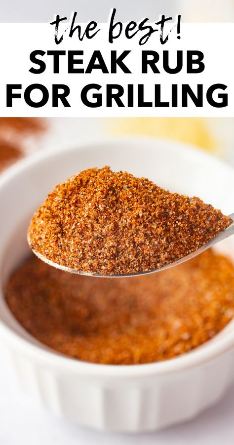 Dry Bbq Rub Recipes, Dry Rub Steak Recipes, Steak Dry Rub Recipe Grilling, Best Steak Rub Recipe, Dry Rub For Steak Grilling, Steak Spice Recipe, Bbq Steak Recipes Grilling, Steak Seasoning Recipes Rubs, Steak Rubs For Grilling