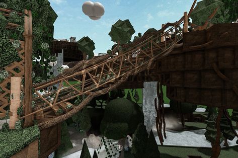 Fairy Village Bloxburg, Bloxburg Hidden House, Cave Bloxburg, Bloxburg Town Layout With River, Bloxburg Crystal Cave, Bloxburg Treehouse Layout, Bloxburg Jungle House, Bloxburg Cave Ideas, Really Detailed Bloxburg Builds