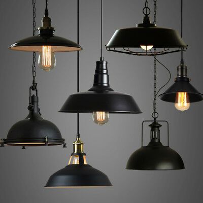 Industrial Loft Warehouse Barn Pendant Lamp Indoor Hanging Ceiling Light Fixture | eBay Loft Warehouse, Diy Industrial Lighting, Blitz Design, Lustre Industrial, Hanging Ceiling Light, Diy Lampe, Industrial Ceiling Lights, Lighting Pendant, Industrial Chandelier