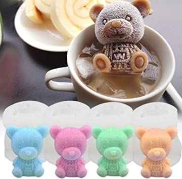 Amazon.com: Yamteck Bear Ice Mold 4 Pack, Ice Cube Trays Molds 3D DIY Drink Cake Decoration for Christmas, Party, Family to Make Lovely Ice Coffee, Juice, Cocktail. Candy Gummy Fondant Chocolate Soap Candle Mold: Home & Kitchen Bear Drink, Ice Cube Tray Molds, Candy Gummy, Drink Decorations, Ice Pop Molds, Silicone Chocolate Molds, Ice Bear, Chocolate Soap, Diy Drinks