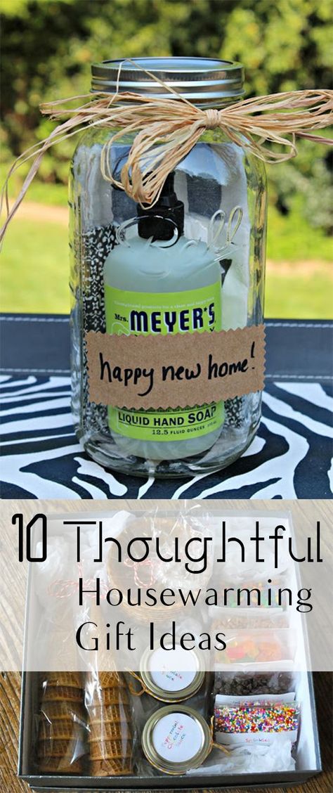 10 Thoughtful Housewarming Gift Ideas Baskets Diy, Housewarming Gift Ideas, Cadeau Diy, Crafty Gifts, Closing Gifts, Housewarming Party, Jar Gifts, College Dorm, Glass Jar