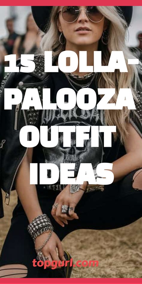 15 Lollapalooza Outfit Ideas That’ll Make You Stand Out in the Crowd Gothic Festival Outfits, Look Festival Rock, 90s Festival Outfit, Techno Festival Outfit, Lollapalooza Outfit Ideas, Lollapalooza Fashion, Boho Rock Style, Rock Festival Outfit, Edgy Boho Fashion